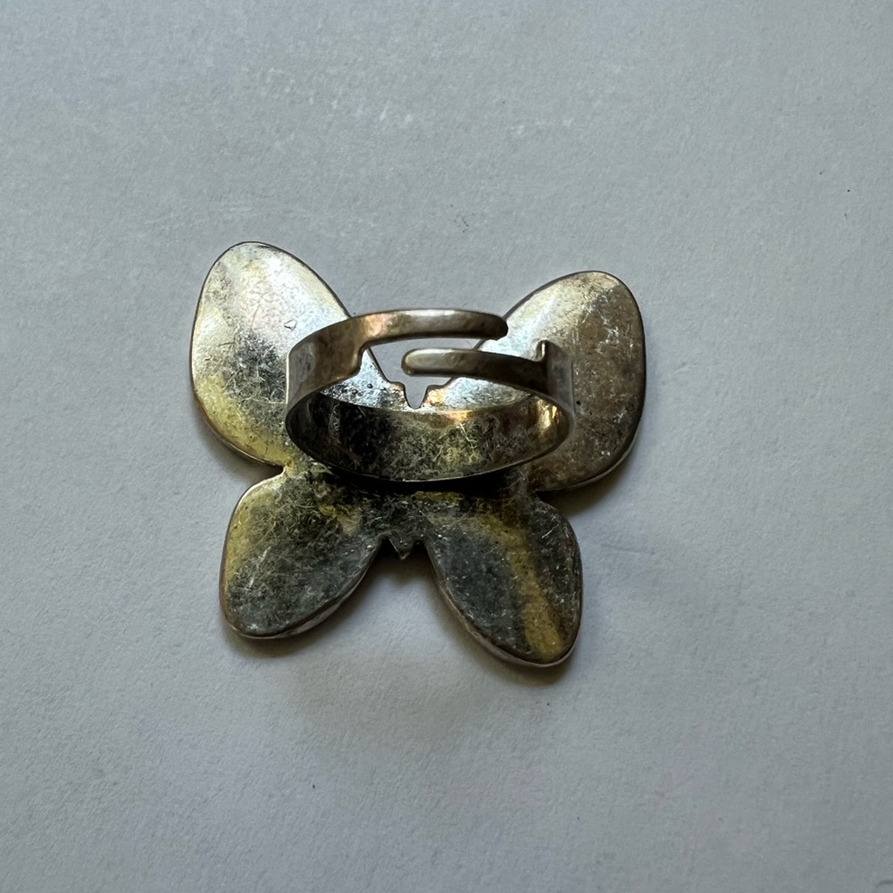 Faux Abalone Butterfly Ring - Picture 5 of 8